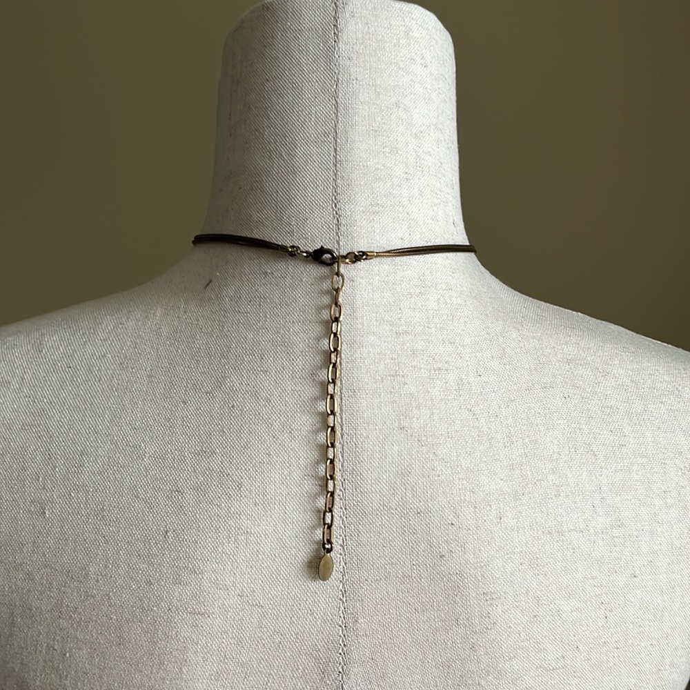 Marjorie Baer - Gold and Silver tone Interlocked Ring Necklace - Picture 4 of 5